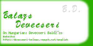 balazs devecseri business card